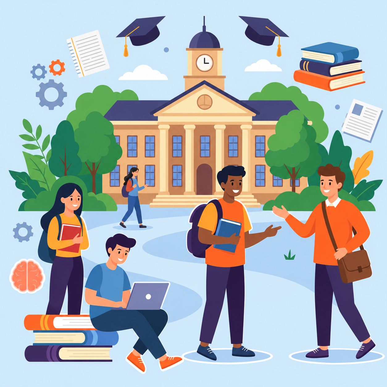 Placement Portal Campus Illustration